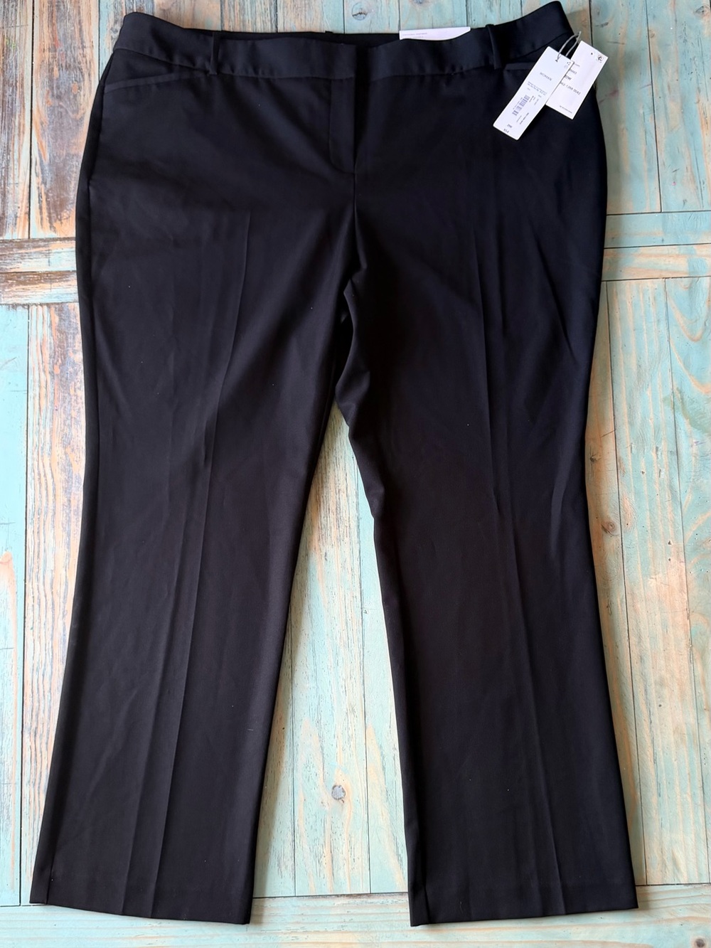 Liz Claiborne Black Straight-Leg Dress Trousers NWT